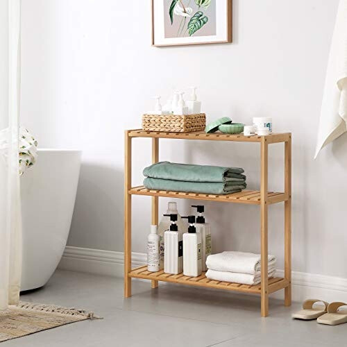Eco-Friendly Bamboo Shelf: Durable, Stable, Easy Assembly 1