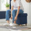 Elegant Navy Blue Tufted Ottoman Bench with Storage 2