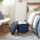 Elegant Navy Blue Tufted Ottoman Bench with Storage 7