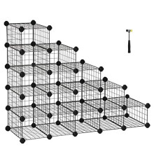 15-Pair Shoe Rack: Sturdy, DIY, Easy Assembly, Black