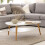 Moderner Couchtisch, Regal, Holzbeine, ModernHome weiß 6