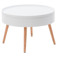Runder Couchtisch mit Stauraum, 60 cm
