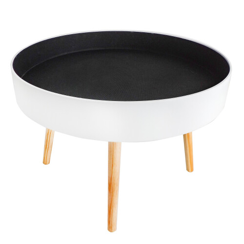 Runder Couchtisch mit Stauraum, 60 cm 2