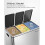 3-Compartment Soft-Close Pedal Recycling Bin, 54L Capacity 3