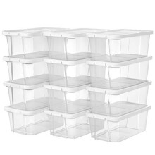 Stackable Clear Shoe Boxes with Lids, Dustproof