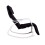 Rocking chair adjustable footrest white and black 4