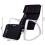 Rocking chair adjustable footrest white and black 5