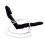 Rocking chair adjustable footrest white and black 2