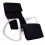 Rocking chair adjustable footrest white and black 1