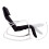Rocking chair adjustable footrest white and black 7