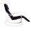 Rocking chair adjustable footrest white and black 3