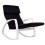 Rocking chair adjustable footrest white and black 8