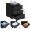 3-Drawer Rolling Office Cabinet with Lock and Wheels 7