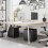 3-Drawer Rolling Office Cabinet with Lock and Wheels 4