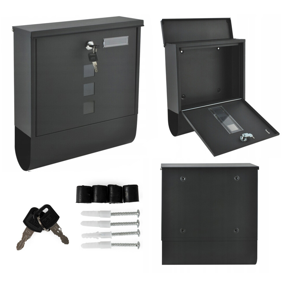 Steel Mailbox Letterbox Anthracit With Lock 5903089067122
