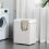 Handwoven White Laundry Hamper with Removable Liner 3