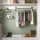 Industrial Wall-Mounted Clothes Rack, 60kg Capacity, Black 3