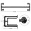 Industrial Wall-Mounted Clothes Rack, 60kg Capacity, Black 4