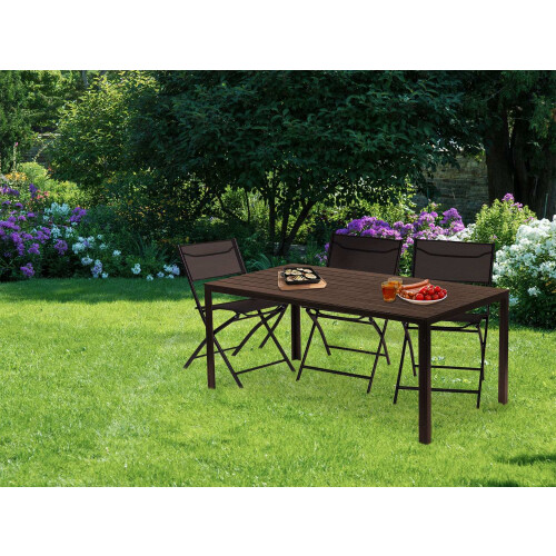 Garten-Gastronomietisch 156 x 78 cm Braun 1