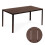 Garten-Gastronomietisch 156 x 78 cm Braun 1