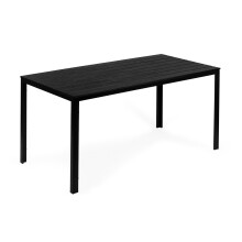 Gastronomie-Gartentisch 156 x 78 cm Schwarz