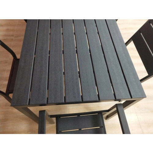 Gastronomie-Gartentisch 156 x 78 cm Schwarz 1