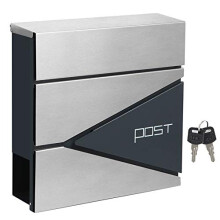Modern Geometric Mailbox with Soft-Close Lid