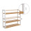 3-Tier Bamboo Rack: Adjustable, Wall-Mount or Free-Standing 5