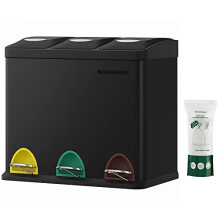 3-in-1 Step Bin with Colour-Coded Pedals for Easy Sorting