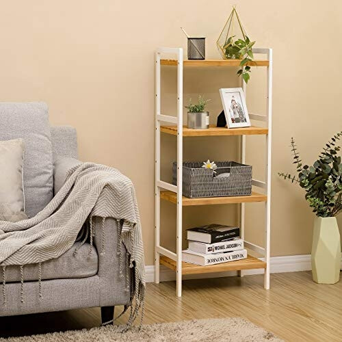 Natural Bamboo Shelf: Organize & Refresh Any Room Easily 1