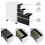 Compact Steel File Cabinet with 3 Drawers & Lockable Wheels 3