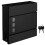 Modern Black Wall-Mounted Mailbox with Lock 1