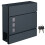 Modern Anthracite Grey Letterbox with Lock 1