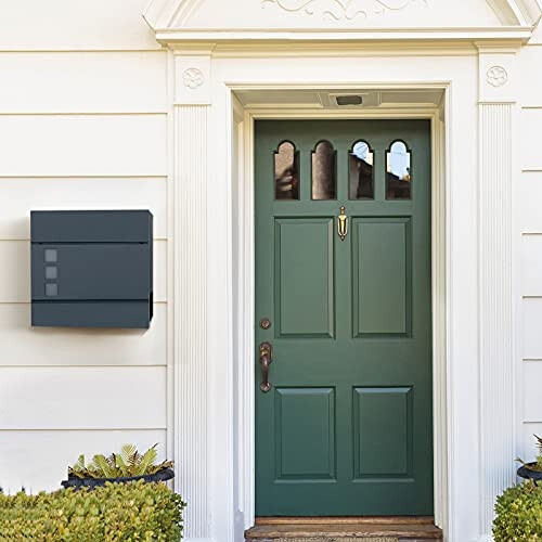Modern Anthracite Grey Letterbox with Lock 1