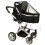 Kinderwagen elastisches Moskitonetz 140cm schwarz 1