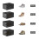 Set of 6 Stackable Shoe Storage Boxes with Clear Doors 6
