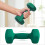 Non-Slip Hex Dumbbell Set, Space-Saving, 8kg Total, Green 6