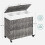 Large 3-Compartment Laundry Hamper with Lid & Wheels 4