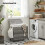 Large 3-Compartment Laundry Hamper with Lid & Wheels 2