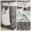 Large 3-Compartment Laundry Hamper with Lid & Wheels 7