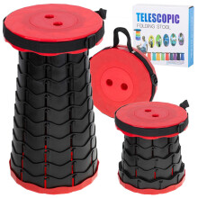 Klappstuhl, Klapphocker, Hocker für Zuhause, Garten, Camping, Rot