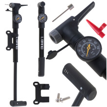 L-BRNO Fahrrad-Luftpumpe mit Manometer-Handgriff