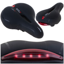 L-BRNO Sport-Fahrradsattel, bequemer Schaumstoff, elastisches LED-Licht