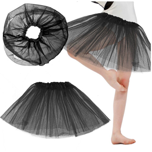 Tüll-Tutu-Rock-Kostüm schwarz