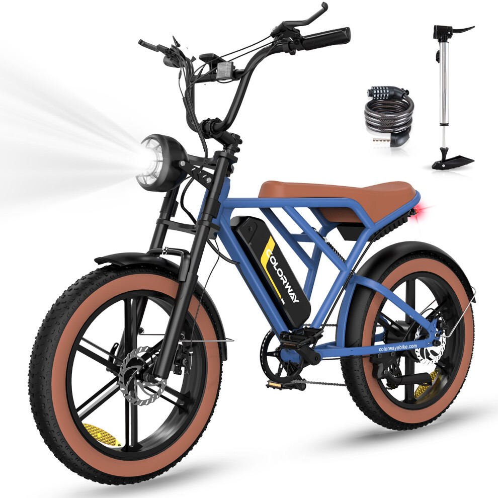 COLORWAY E-Bikes,20'' Off-Road 4.0 Fat Tire,250W, 48V 15Ah, 7-Speed