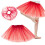 Tüll-Tutu-Rock-Kostüm rot 1
