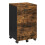 Rustic Mobile File Cabinet with 2 Drawers and Locking Wheels 1