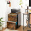 Rustic Mobile File Cabinet with 2 Drawers and Locking Wheels 2
