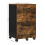 Rustic Mobile File Cabinet with 2 Drawers and Locking Wheels 4