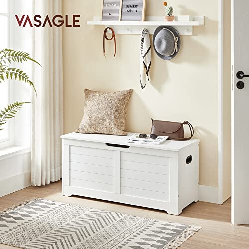 Safety Hinged Storage Bench with High Load Capacity 1